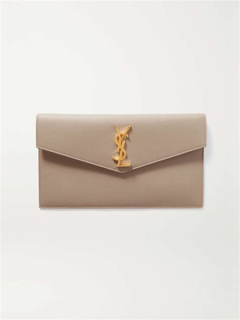 ysl uptown pouch dark beige.